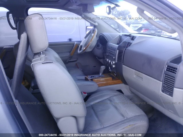 5N3AA08C74N808938 - 2004 INFINITI QX56 SILVER photo 5