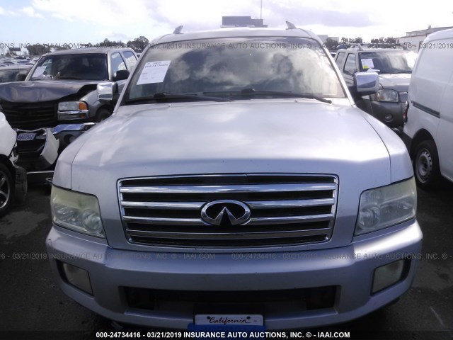 5N3AA08C74N808938 - 2004 INFINITI QX56 SILVER photo 6