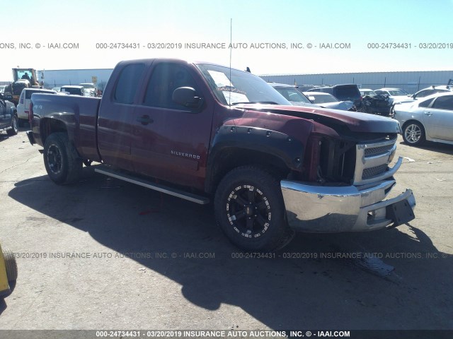 1GCRKSE73DZ229194 - 2013 CHEVROLET SILVERADO K1500 LT MAROON photo 1