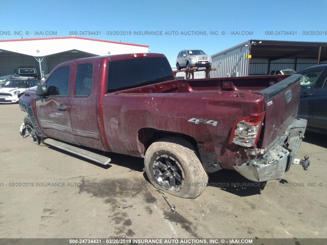 1GCRKSE73DZ229194 - 2013 CHEVROLET SILVERADO K1500 LT MAROON photo 3