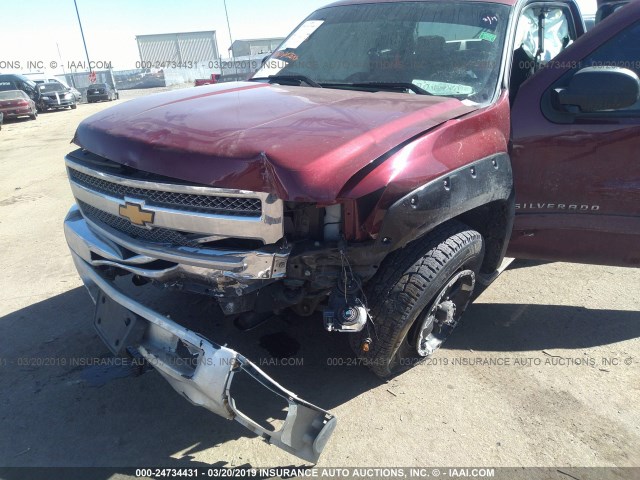 1GCRKSE73DZ229194 - 2013 CHEVROLET SILVERADO K1500 LT MAROON photo 6