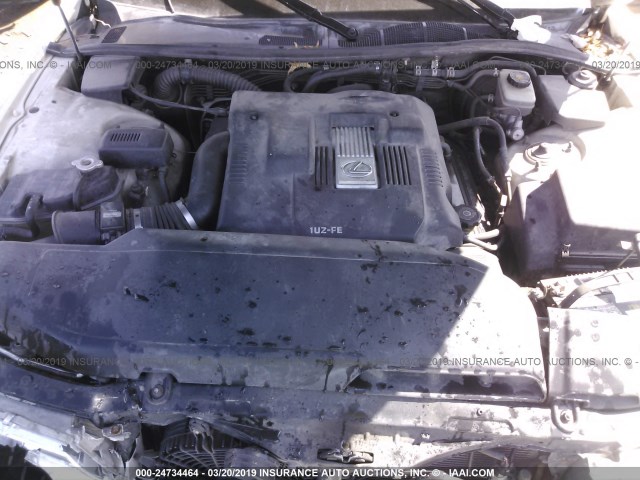 JT8BH22F1T0055249 - 1996 LEXUS LS 400 WHITE photo 10