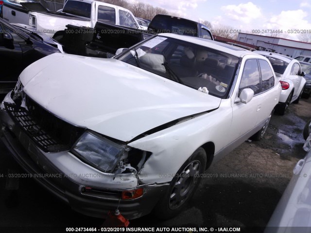 JT8BH22F1T0055249 - 1996 LEXUS LS 400 WHITE photo 2