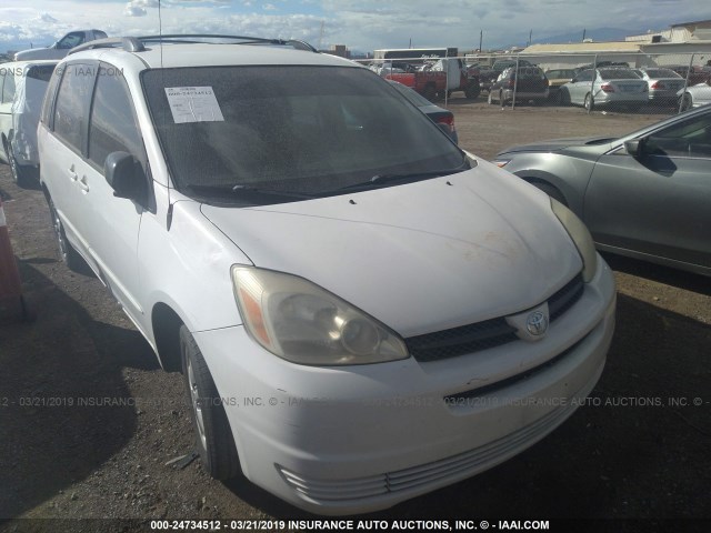 5TDZA23C24S007377 - 2004 TOYOTA SIENNA CE/LE WHITE photo 1