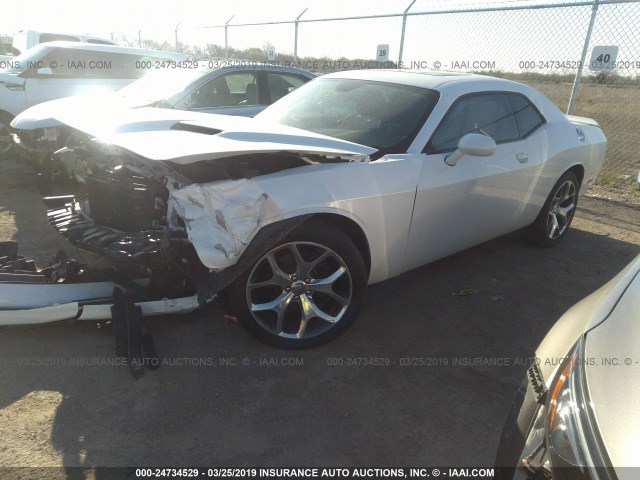 2C3CDZBG1FH707942 - 2015 DODGE CHALLENGER SXT PLUS WHITE photo 2