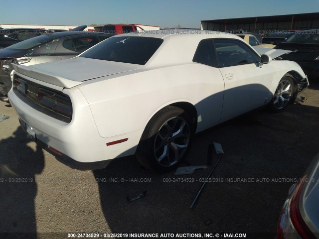 2C3CDZBG1FH707942 - 2015 DODGE CHALLENGER SXT PLUS WHITE photo 4