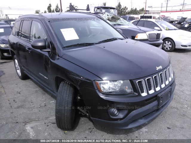 1C4NJCBB0ED890518 - 2014 JEEP COMPASS SPORT BLACK photo 1