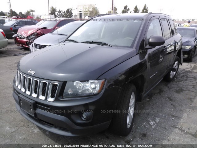 1C4NJCBB0ED890518 - 2014 JEEP COMPASS SPORT BLACK photo 2