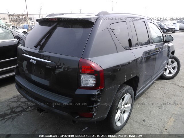 1C4NJCBB0ED890518 - 2014 JEEP COMPASS SPORT BLACK photo 4