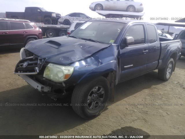 5TETU62N28Z560160 - 2008 TOYOTA TACOMA PRERUNNER ACCESS CAB BLUE photo 2