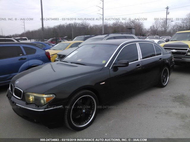 WBAGN63423DR11619 - 2003 BMW 745 LI BLACK photo 2