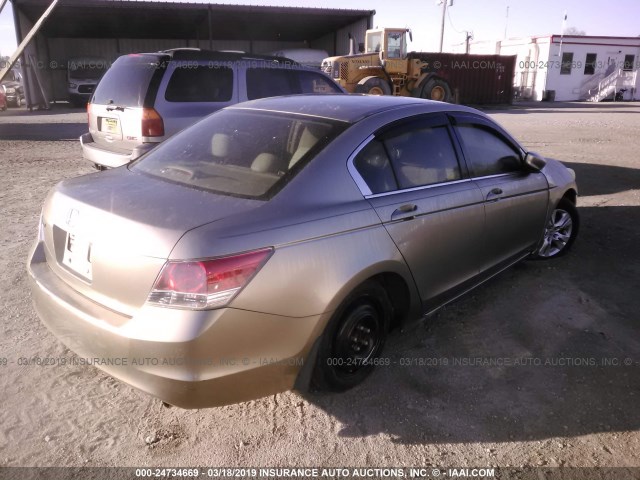 JHMCP26408C022474 - 2008 HONDA ACCORD LXP GOLD photo 4