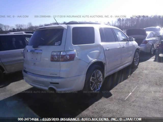 1GKKVTED2BJ311471 - 2011 GMC ACADIA DENALI WHITE photo 4