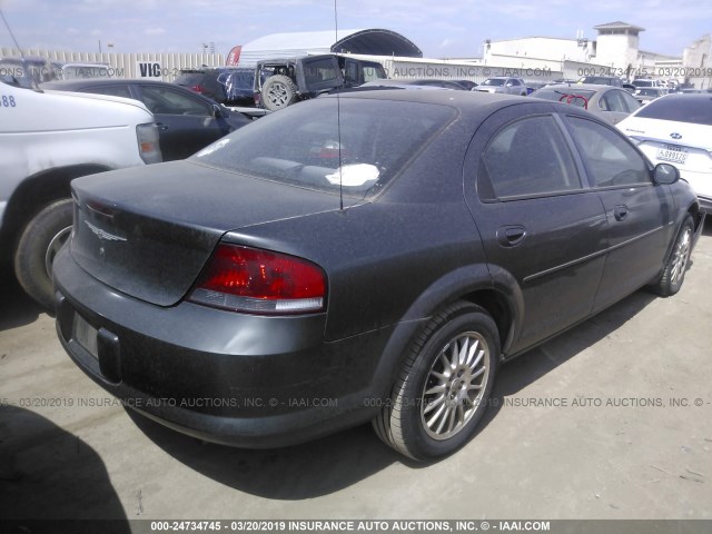 1C3EL46X24N307241 - 2004 CHRYSLER SEBRING LX GRAY photo 4