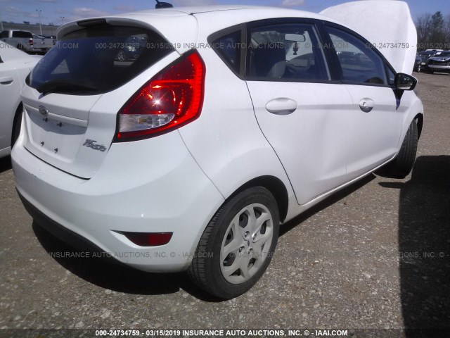 3FADP4TJ2DM215249 - 2013 FORD FIESTA S WHITE photo 4