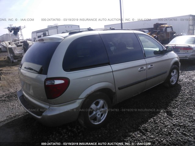 1D4GP45R25B222823 - 2005 DODGE CARAVAN SXT TAN photo 4