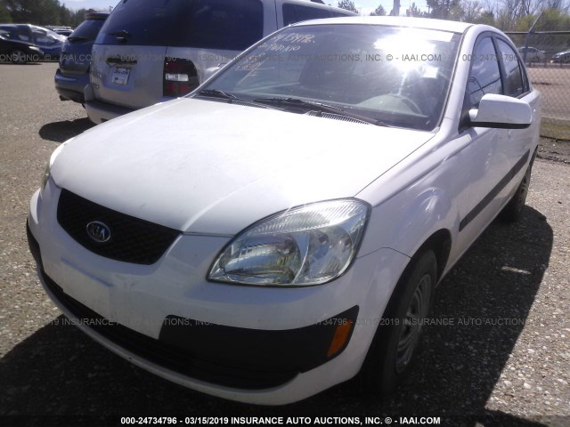 KNADE223596452443 - 2009 KIA RIO LX/SX WHITE photo 2