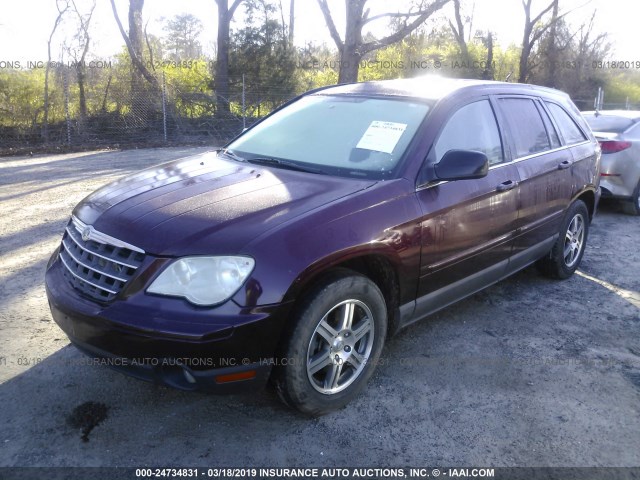 2A8GM68X68R649948 - 2008 CHRYSLER PACIFICA TOURING MAROON photo 2