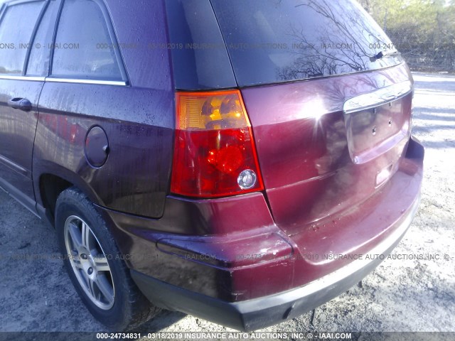 2A8GM68X68R649948 - 2008 CHRYSLER PACIFICA TOURING MAROON photo 6