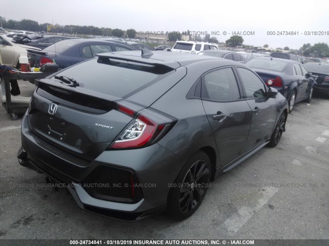 SHHFK7H4XHU209634 - 2017 HONDA CIVIC SPORT Szary zdjęcie 4