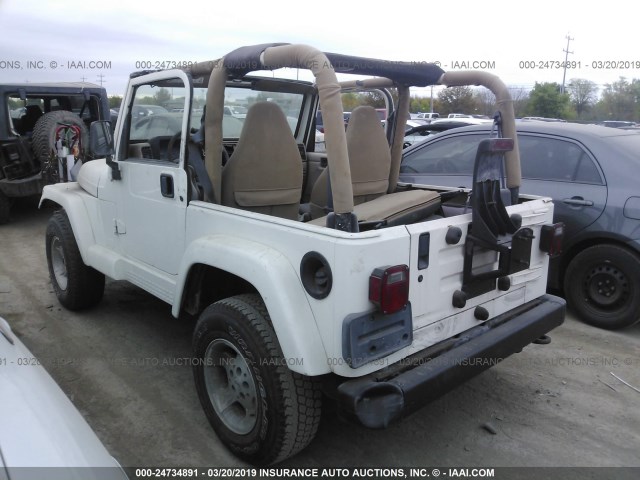 1J4FA59S0YP708352 - 2000 JEEP WRANGLER / TJ SAHARA WHITE photo 3