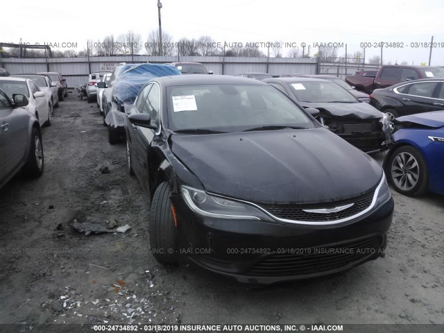 1C3CCCFB1FN624355 - 2015 CHRYSLER 200 LX BLACK photo 1