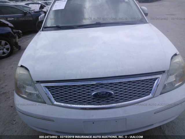 1FAFP24177G117165 - 2007 FORD FIVE HUNDRED SEL WHITE photo 6