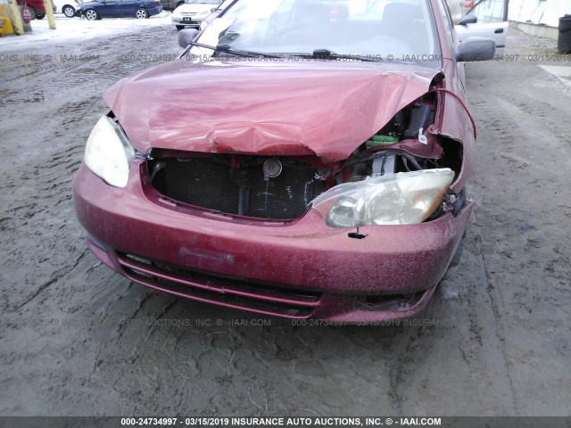 2T1BR32E34C172219 - 2004 TOYOTA COROLLA CE/LE/S RED photo 6