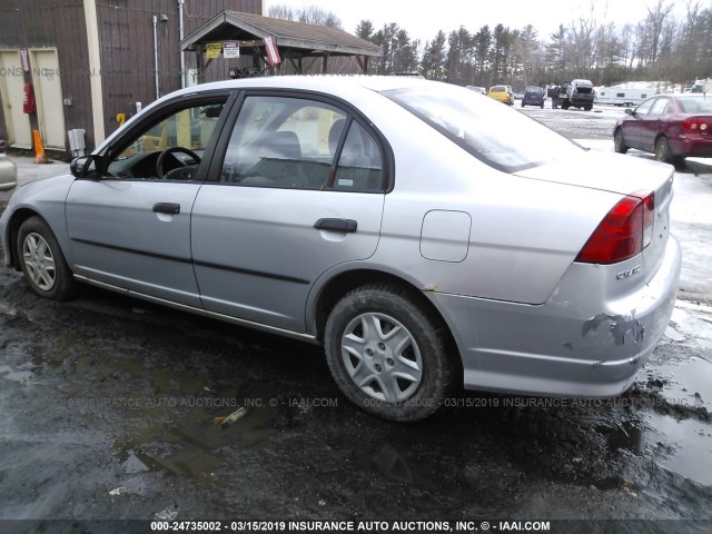 1HGES16394L004786 - 2004 HONDA CIVIC DX VP SILVER photo 3