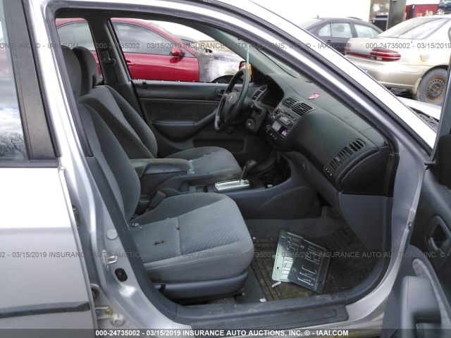 1HGES16394L004786 - 2004 HONDA CIVIC DX VP SILVER photo 5
