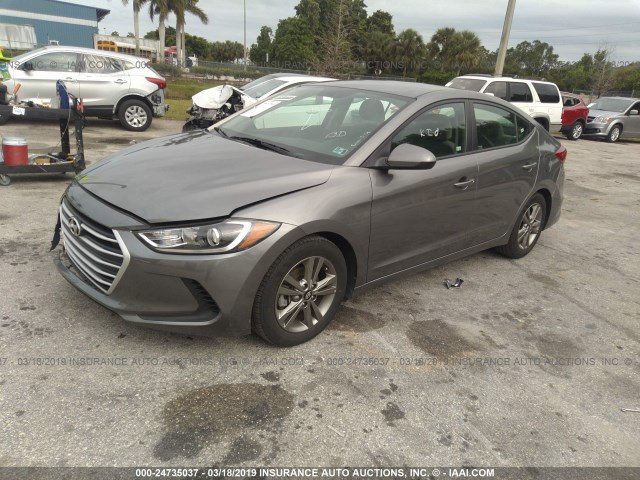 5NPD84LF1JH251809 - 2018 HYUNDAI ELANTRA SEL/VALUE/LIMITED GRAY photo 2