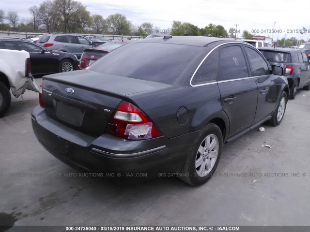 1FAHP27167G132261 - 2007 FORD FIVE HUNDRED SEL GRAY photo 4