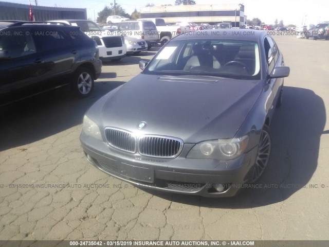 WBAHL83507DT10004 - 2007 BMW 750 I GRAY photo 6