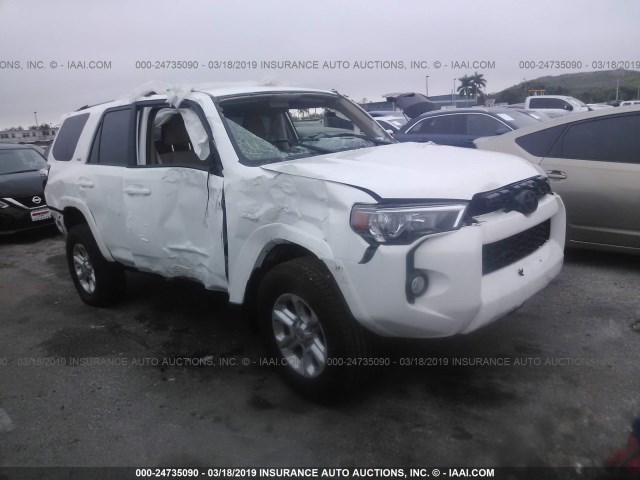 JTEBU5JR4G5281378 - 2016 TOYOTA 4RUNNER SR5 PREM/LTDL/TRAIL/TRD WHITE photo 1