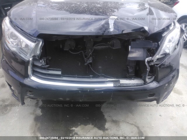 5TDBKRFH4GS339078 - 2016 TOYOTA HIGHLANDER LE/LE PLUS BLACK photo 6