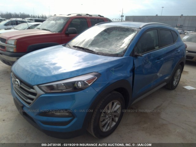 KM8J33A43JU690928 - 2018 HYUNDAI TUCSON LIMITED/SPORT AND ECO/SE BLUE photo 2