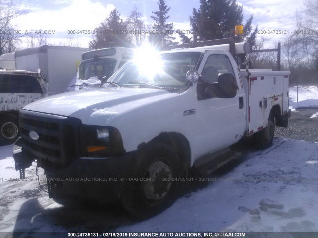 1FDSF30596ED42798 - 2006 FORD F350 SRW SUPER DUTY WHITE photo 2