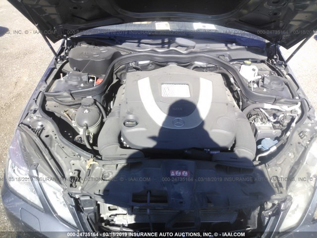 WDDHF7CB9AA031269 - 2010 MERCEDES-BENZ E 550 BLACK photo 10