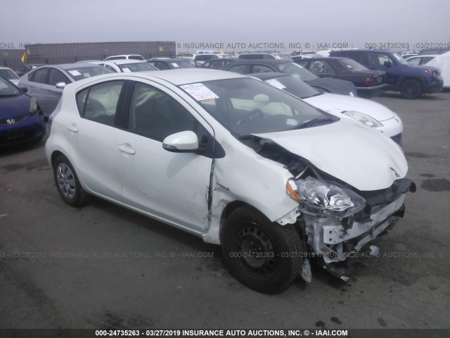 JTDKDTB3XE1560440 - 2014 TOYOTA PRIUS C WHITE photo 1