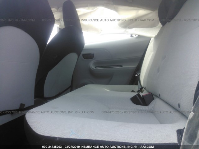 JTDKDTB3XE1560440 - 2014 TOYOTA PRIUS C WHITE photo 8