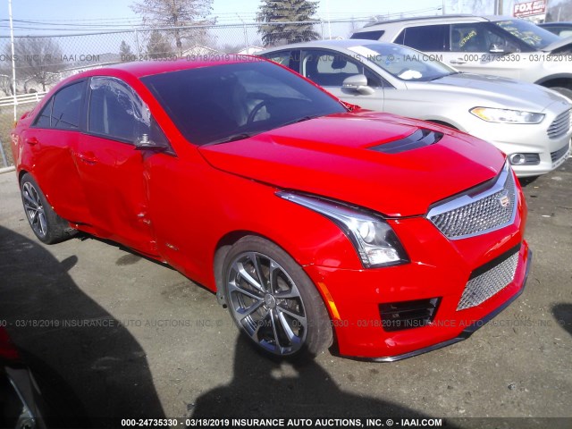 1G6AN5RYXH0149428 - 2017 CADILLAC ATS-V RED photo 1