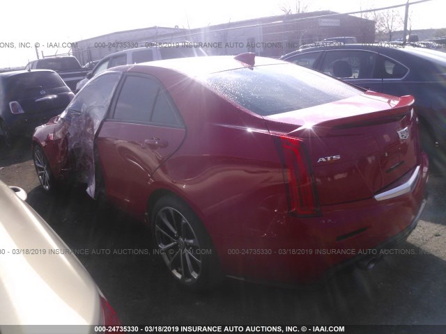 1G6AN5RYXH0149428 - 2017 CADILLAC ATS-V RED photo 3