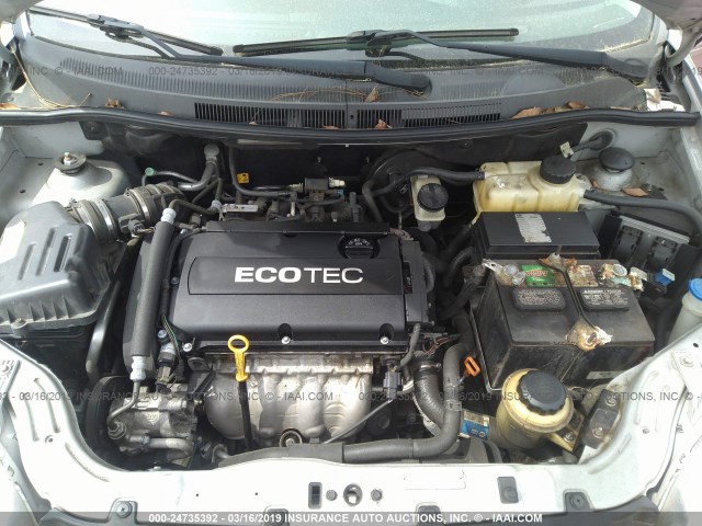 KL1TD5DE0AB069885 - 2010 CHEVROLET AVEO LS/LT Արծաթագույն լուսանկար 10