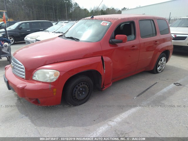 3GNBABDB8AS615846 - 2010 CHEVROLET HHR LT RED photo 2