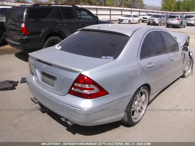 WDBRF76J86F785578 - 2006 MERCEDES-BENZ C 55 AMG SILVER photo 4