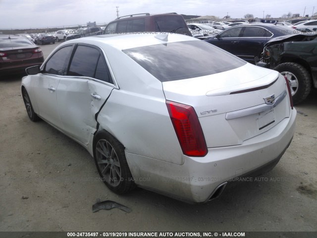 1G6AR5SS7H0142124 - 2017 CADILLAC CTS LUXURY WHITE photo 3