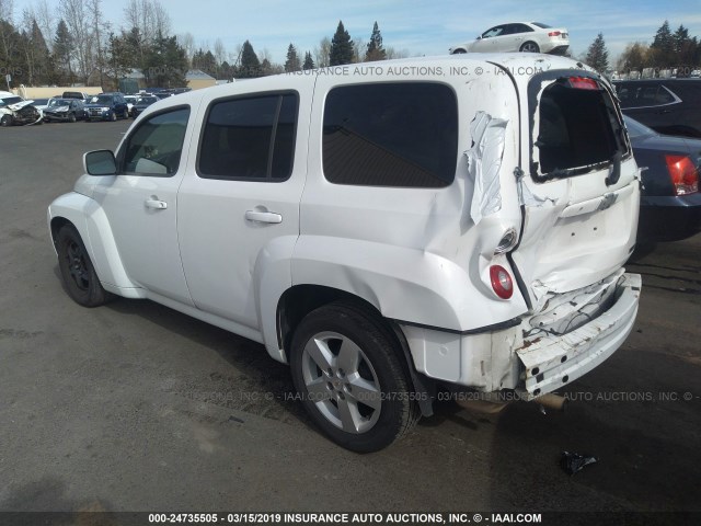 3GNBABFW3BS532293 - 2011 CHEVROLET HHR LT WHITE photo 3