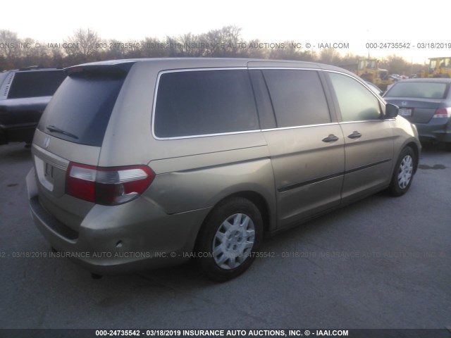 5FNRL38297B020104 - 2007 HONDA ODYSSEY LX GOLD photo 4