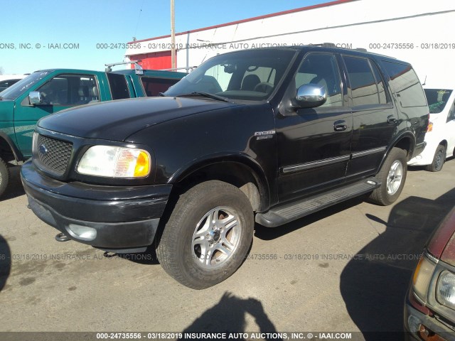 1FMPU16L12LA71361 - 2002 FORD EXPEDITION XLT BLACK photo 2