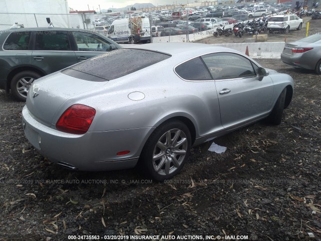 SCBCR63W94C021832 - 2004 BENTLEY CONTINENTAL GT SILVER photo 4